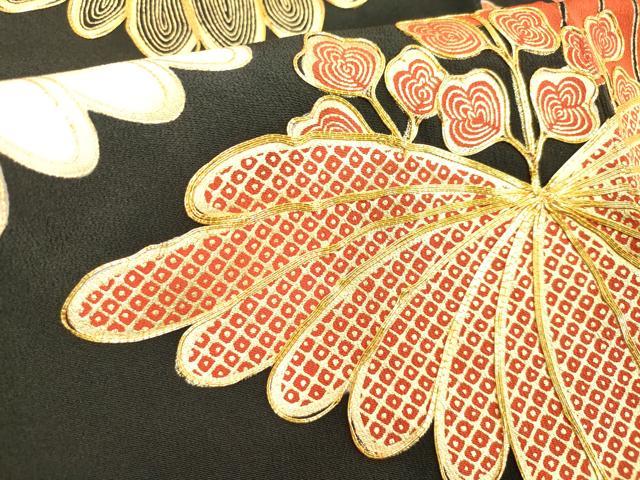 平和屋着物■訪問着 駒刺繍 桐菱文 金彩 正絹 逸品 DABF0208ea