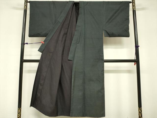 平和屋着物■男性 本場大島紬 アンサンブル 長羽織・羽織紐付き 100亀甲 総詰め 正絹 逸品 DABF0231ea
