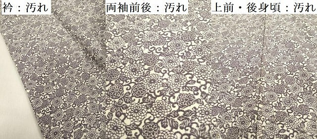 平和屋着物■上質な小紋 型染 菊唐草文 正絹 逸品 DABF0249ea