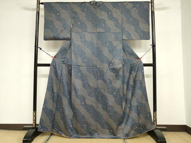 平和屋着物■上質な小紋 道長吉祥文 金彩 正絹 逸品 DABF0272ea