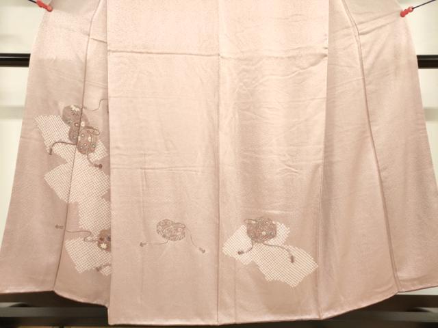平和屋着物■訪問着 絞り 地紙重ね 文箱 金彩 正絹 逸品 DABF0278ea