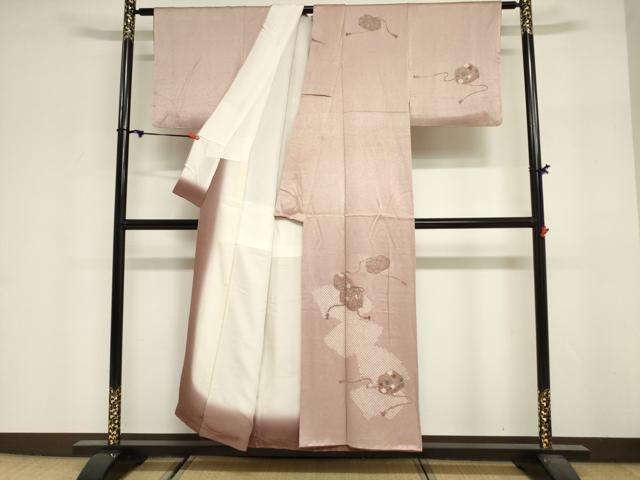 平和屋着物■訪問着 絞り 地紙重ね 文箱 金彩 正絹 逸品 DABF0278ea