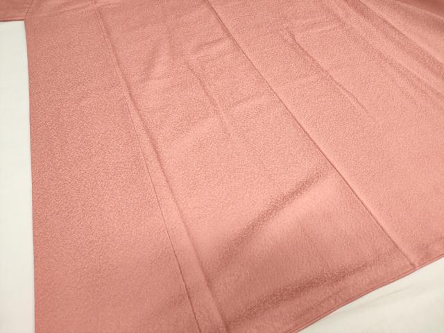 平和屋着物■本草木染作家 瑞寶 色無地 紋意匠 甚三紅色 正絹 逸品 DABF0279ea