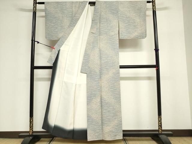 平和屋着物■上質な小紋 露芝文 鮫小紋柄 正絹 逸品 DABF0289ea