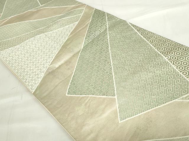 平和屋着物◎六通柄袋帯 切嵌吉祥文 金糸 正絹 逸品 DABF0296ea