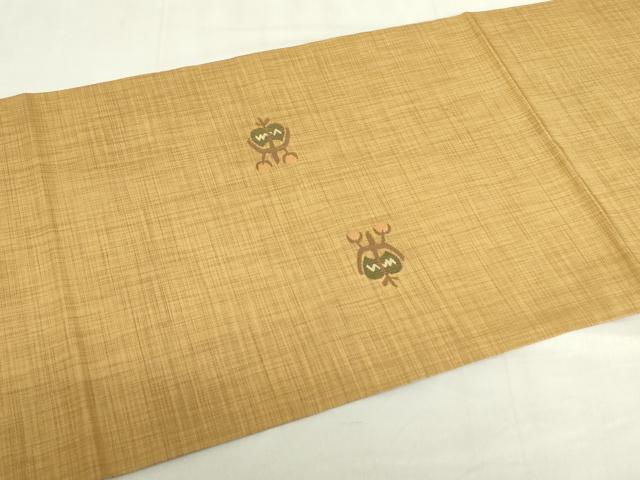 平和屋着物◎九寸開き名古屋帯 尾長鳥 正絹 逸品 DABF0372ea