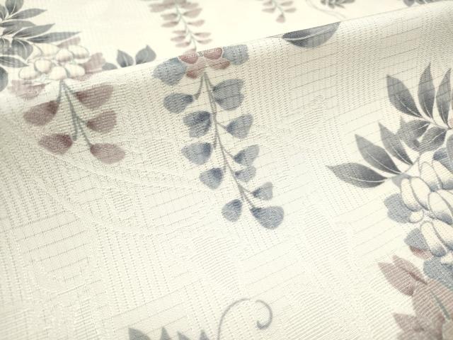 平和屋着物*夏物 全通柄九寸名古屋帯 藤 正絹 逸品 未使用 DABF0382ea