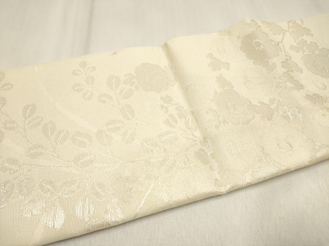 平和屋着物*夏物 つけ帯 萩 銀糸 正絹 逸品 DABF0395ea