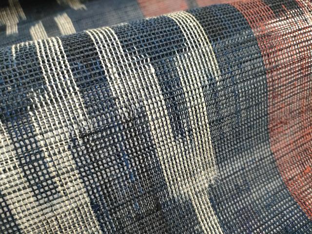 平和屋着物*夏物 八寸名古屋帯 絣間道 正絹 逸品 DABF0404ea