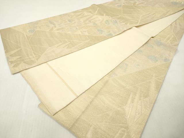 平和屋着物*夏物 全通柄 本袋帯 八ツ橋花文 金糸 正絹 逸品 DABF0414ea