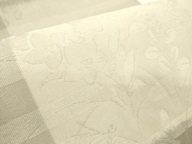 平和屋着物*夏物 六通柄袋帯 変わり市松 秋草文 銀糸 正絹 逸品 DABF0435ea