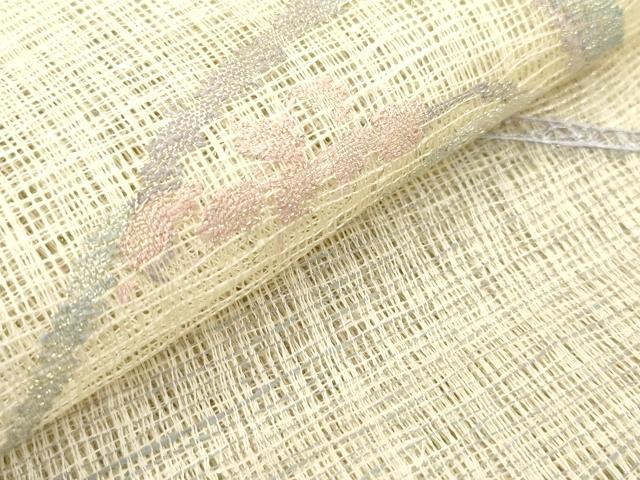 平和屋着物*夏物 太鼓柄袋帯 櫛織 枝花文 正絹 逸品 DABF0436ea