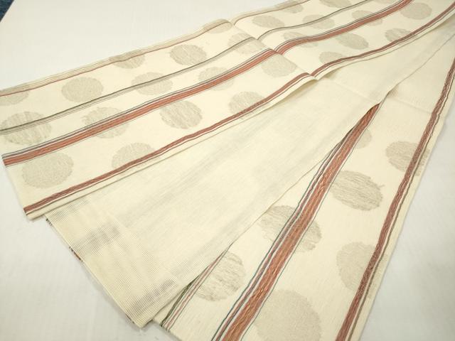 平和屋着物*夏物 六通柄 本袋帯 櫛織 丸間道 正絹 逸品 DABF0452ea