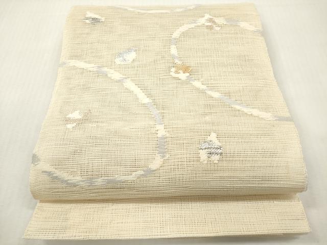 平和屋着物*夏物 八寸名古屋帯 抽象文様 長尺 正絹 逸品 DABF0474ea