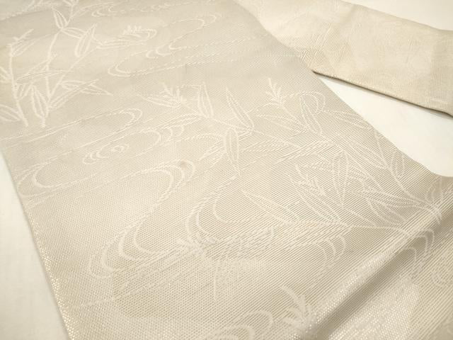 平和屋着物*夏物 九寸名古屋帯 流水葦文 金糸 正絹 逸品 DABF0487ea