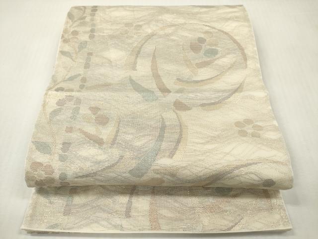 平和屋着物*夏物 六通柄袋帯 花丸文 金糸 正絹 逸品 DABF0489ea
