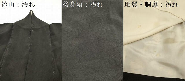 平和屋着物■豪華黒留袖 樹林風景文 金彩 正絹 逸品 DABF0507ea