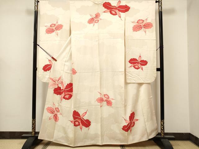 平和屋着物■豪華振袖 日の出蘭 ヒノデラン 金彩 正絹 逸品 DABF0515ea