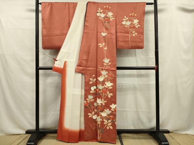 平和屋着物■訪問着 駒刺繍 橘文 金彩 正絹 逸品 DABF0531ya