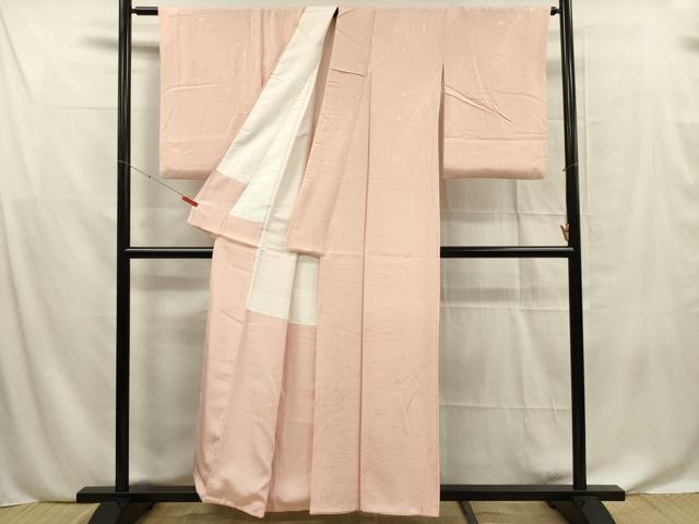 平和屋着物■上質な色無地 芝草地紋 虹色 正絹 逸品 DABF0627ya