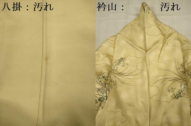 平和屋着物■上質な小紋 草花文 金彩 正絹 逸品 DABF0686ya
