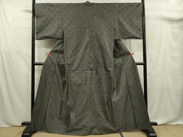 平和屋着物■本場大島紬 9マルキ 麻の葉文様 正絹 逸品 DABF0724ya