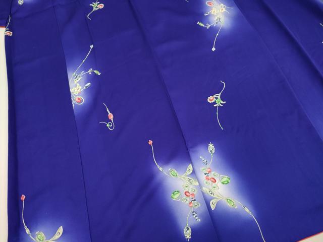 平和屋着物■上質な小紋 草花文 蛍暈し 正絹 逸品 DABF0725ya