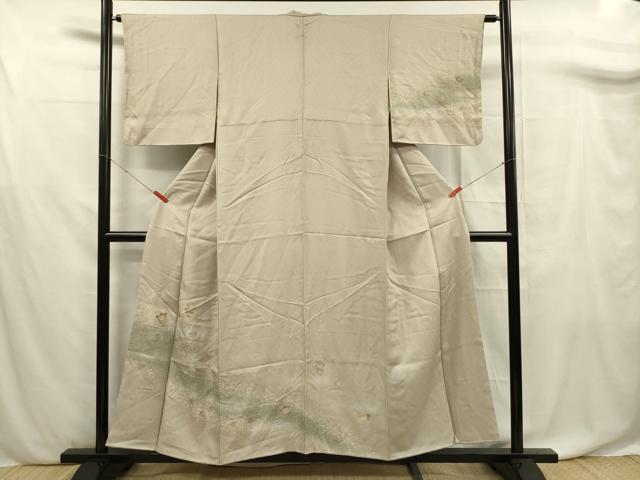 平和屋着物■訪問着 刺繍 草花文 金彩 正絹 逸品 DABF0728ya