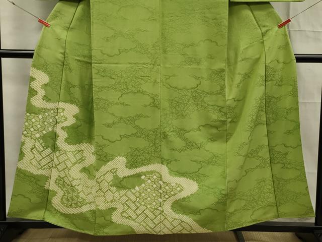 平和屋着物■訪問着 絞り 吉祥文 正絹 逸品 DABF0742ya