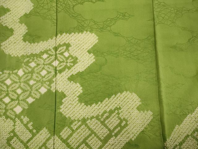 平和屋着物■訪問着 絞り 吉祥文 正絹 逸品 DABF0742ya