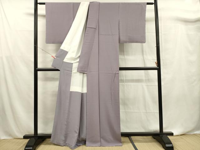 平和屋着物■上質な色無地 藤紫色 正絹 逸品 未使用 DABF0768ya