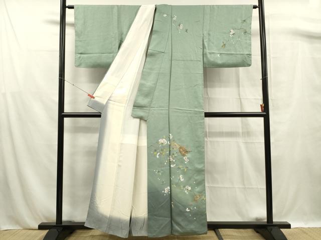 平和屋着物■訪問着 楽器花文 暈し染め 金彩 正絹 逸品 DABF0779ya