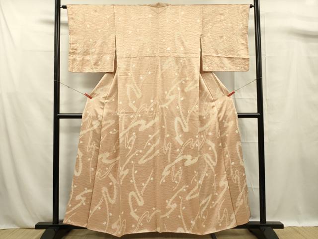 平和屋着物■上質な小紋 絞り 幾何学文様 正絹 逸品 DABF0781ya