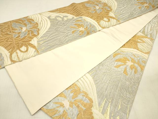 平和屋着物◎全通柄袋帯 乱菊 金糸 正絹 逸品 DABF0799ya