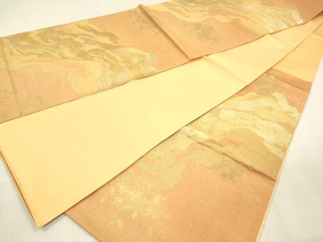 平和屋着物◎六通柄袋帯 道長文 錦彩つづれ 金糸 正絹 逸品 DABF0806ya
