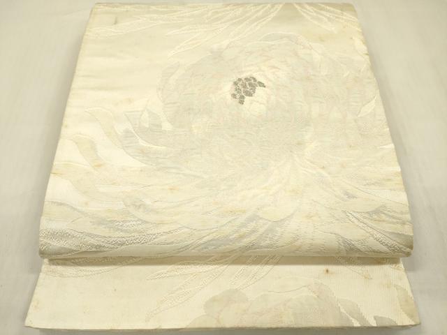 平和屋着物◎六通柄袋帯 乱菊 金糸 正絹 逸品 DABF0818ya