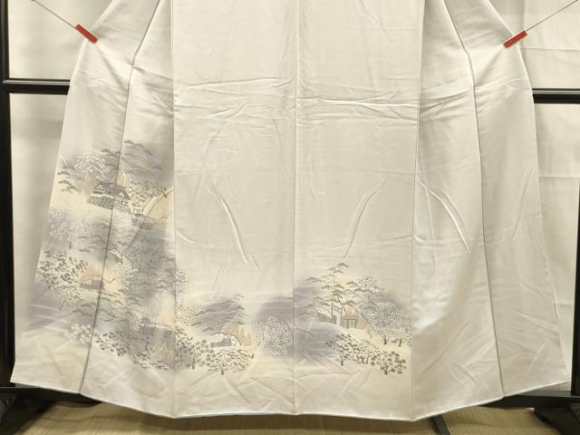 平和屋着物■訪問着 風景文 暈し染め 正絹 逸品 DABF0869ya