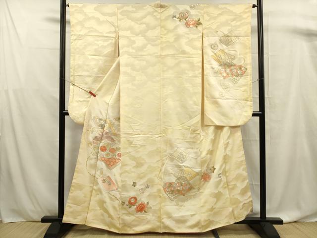 平和屋着物■豪華振袖 総刺繍 駒刺繍 冊子花文 金銀糸 正絹 逸品 DABF0870ya