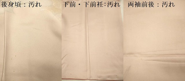 平和屋着物■訪問着 飛鶴草花文 暈し染め 金銀彩 正絹 逸品 DABF0871ya