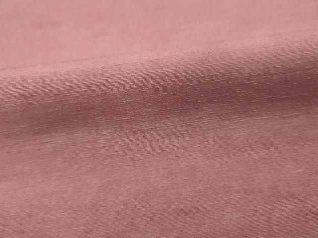 平和屋着物■上質な紬 色無地 長春色 正絹 逸品 DABF0875ya