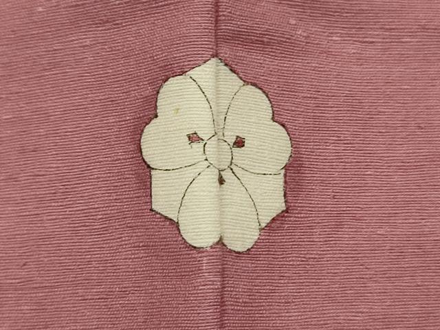 平和屋着物■上質な紬 色無地 長春色 正絹 逸品 DABF0875ya