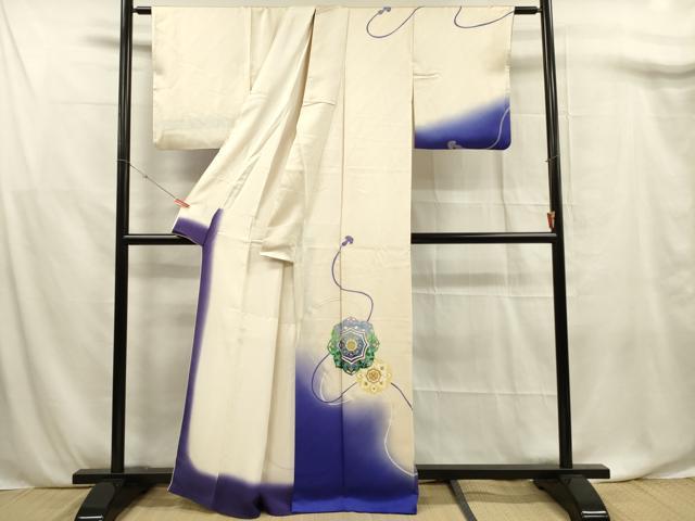 平和屋着物■訪問着 鏡裏文 暈し染め 金彩 正絹 逸品 DABF0878ya