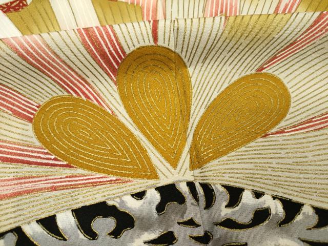 平和屋着物■豪華黒留袖 エ霞松葉文 金彩 正絹 逸品 DABF0910ya