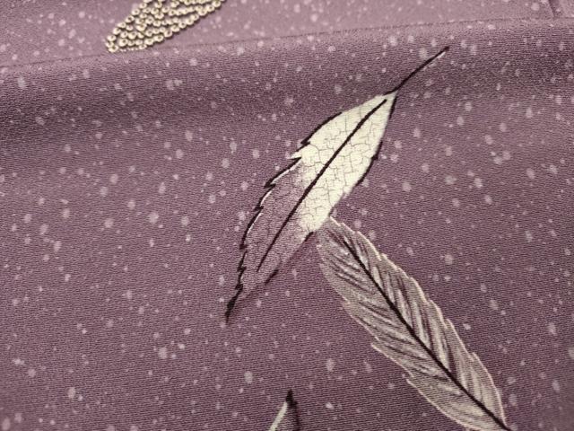 平和屋着物■中国三大刺繍 相良刺繍 訪問着 舞葉文 正絹 逸品 DABF0917ya