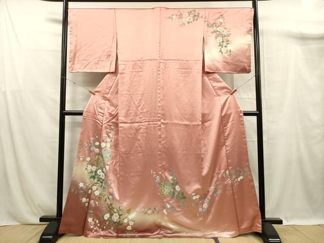 平和屋着物■訪問着 雪輪花文 暈し染め 金彩 正絹 逸品 DABF0925ya