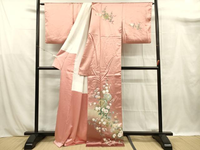 平和屋着物■訪問着 雪輪花文 暈し染め 金彩 正絹 逸品 DABF0925ya