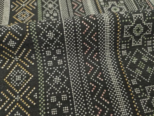 平和屋着物■上質な紬 吉祥間道 正絹 逸品 DABF0937ya