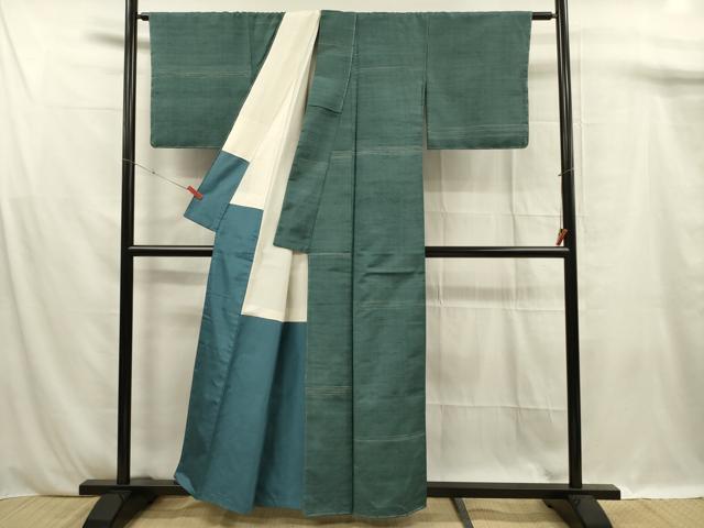平和屋着物■上質な紬 霞文 正絹 逸品 未使用 DABF0943ya