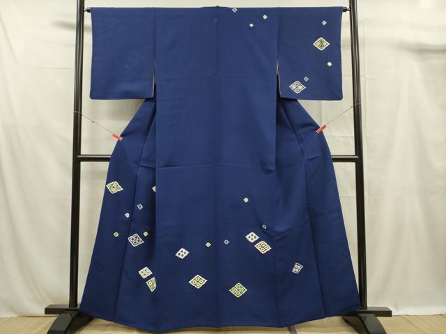 平和屋着物■訪問着 菱文 正絹 逸品 DABF0948ya