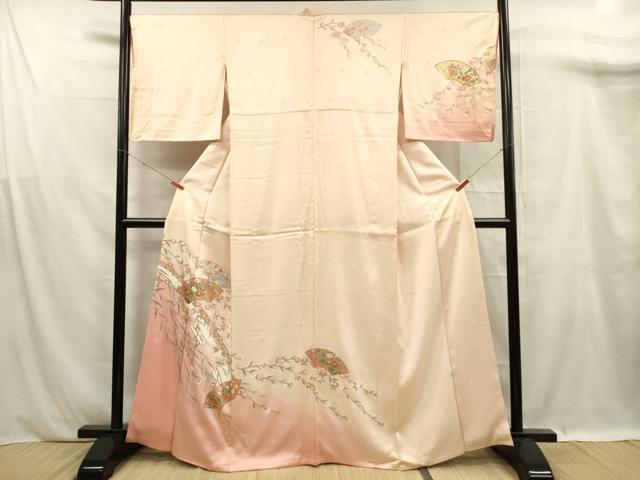 平和屋着物■訪問着 地紙花文 暈し染め 金彩 正絹 逸品 DABF0957cd